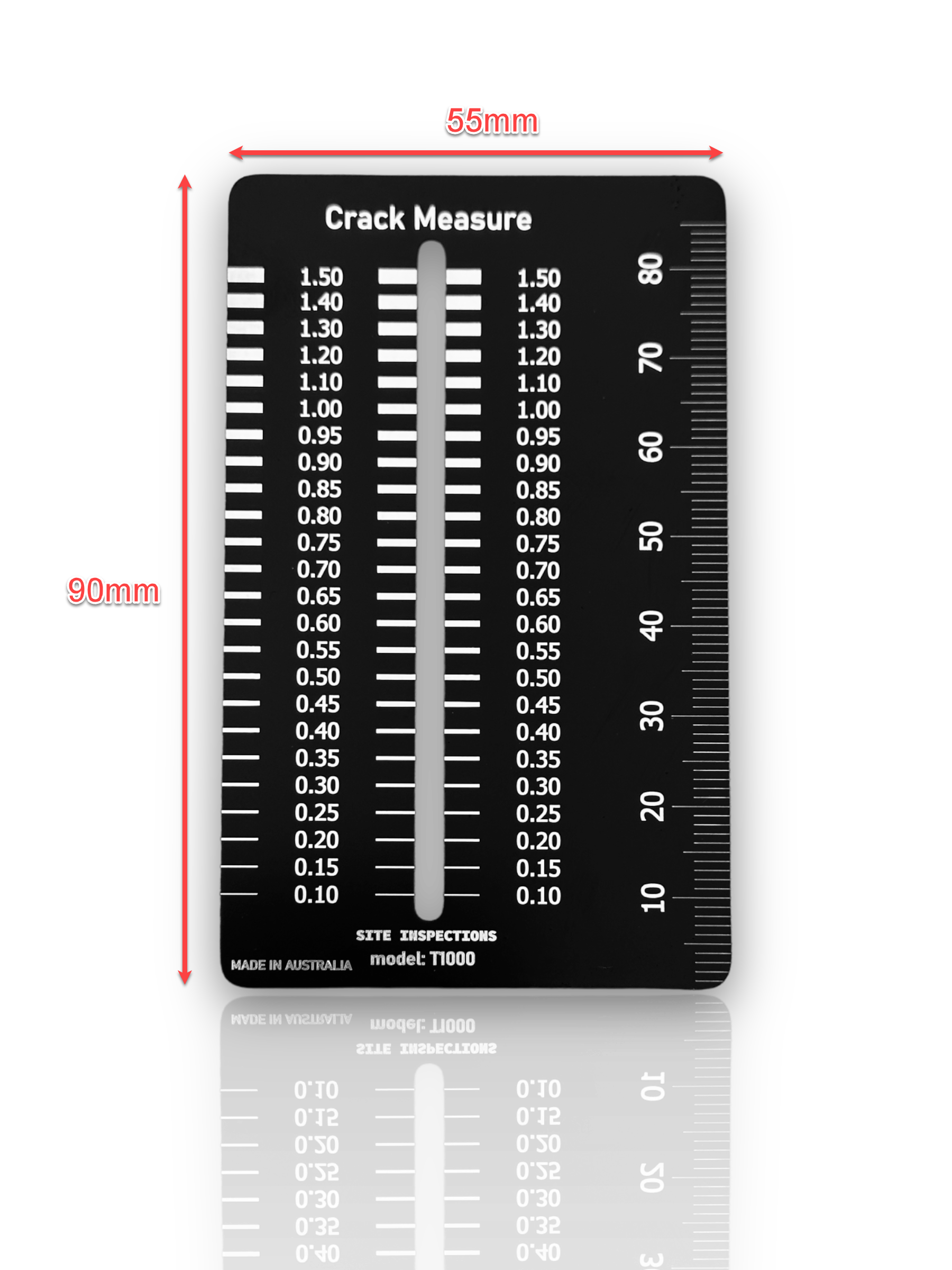 Crack Scale Ruler Crack Gauge – Site Inspections